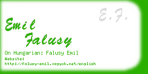 emil falusy business card